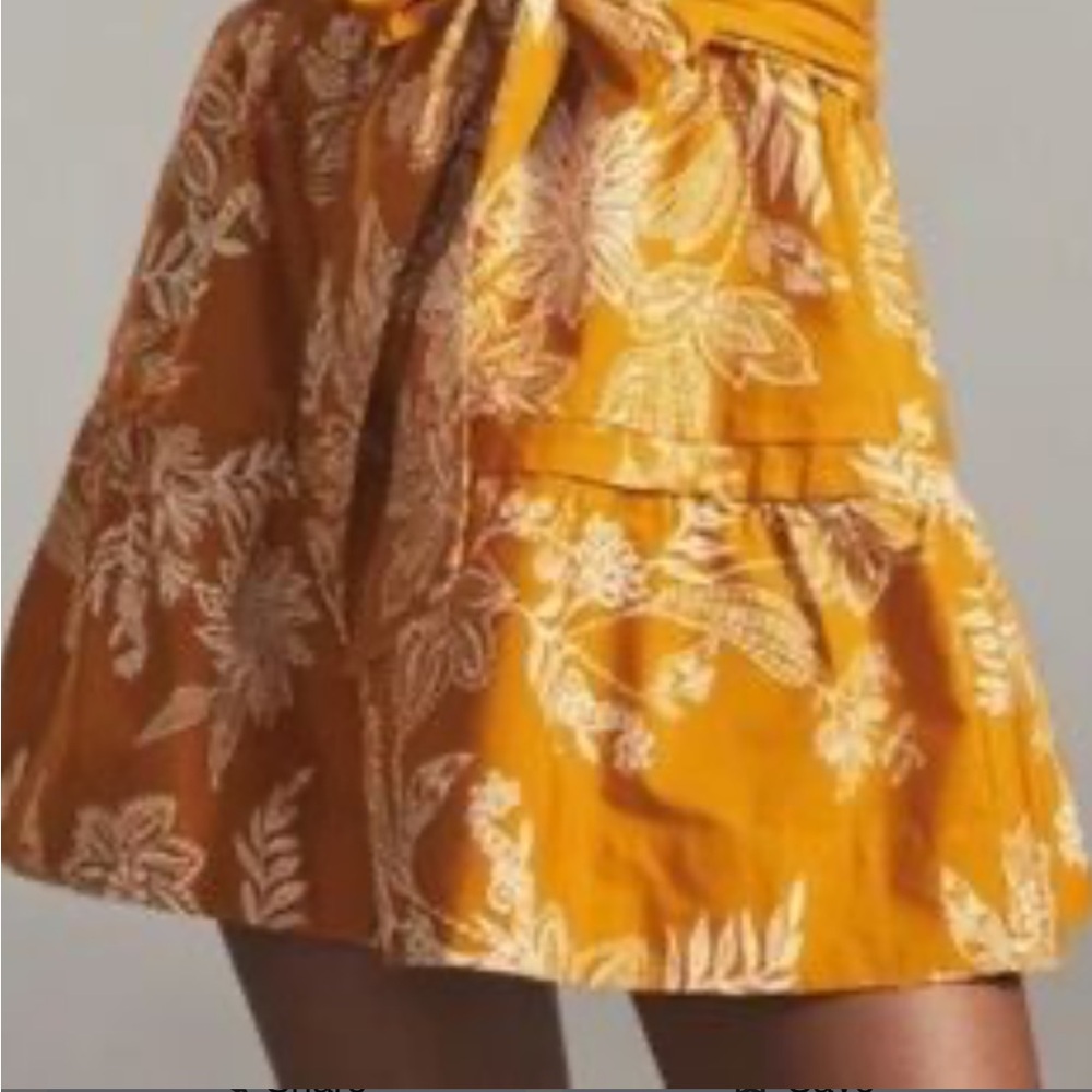 Anthropology Maeve Floral Mini Skirt